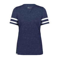 Holloway Womens Ladies Monterey Tee Navy Heather/White Small