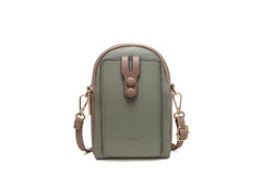 Small Vertical Zipper Mobile Phone Bag for Ladies