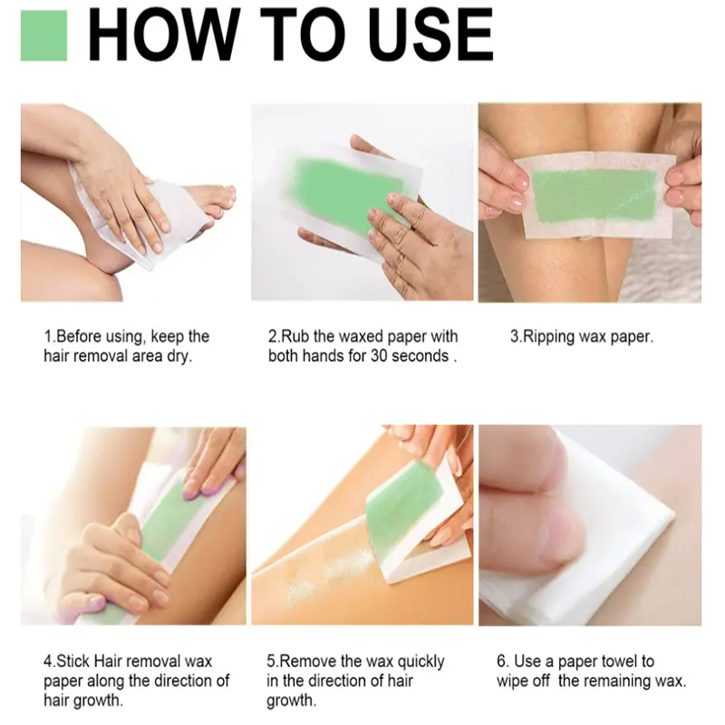 40 Waxed Hair Removal Strips for All Skin Types