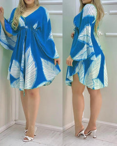Leaf Print Dress for Women
