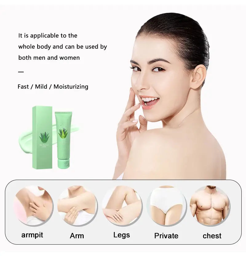 Aloe Hair Removal Cream for Body and Leg Hair