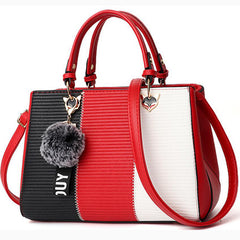 Striped Color Block Handbag - Shoulder & Crossbody Bag