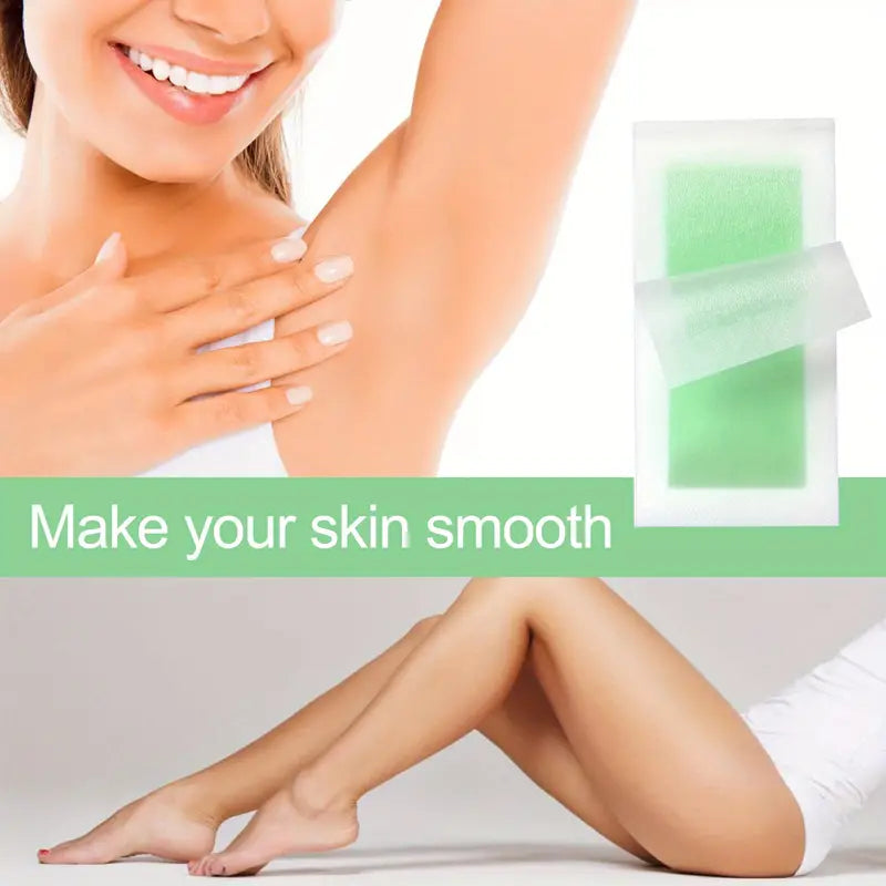 40 Waxed Hair Removal Strips for All Skin Types