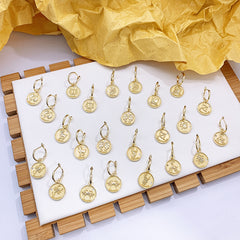 S925 Silver Zodiac Coin Necklace with 14K Gold Chain