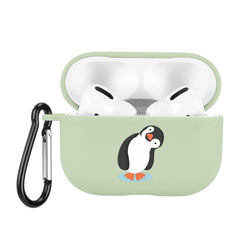 JOYLAND Penguin Case for AirPods 3rd Generation with Keychain Cute Cartoon Animal Design Protective Soft TPU Cover Compatible with AirPods 3rd Green Case for Women Girls Kids
