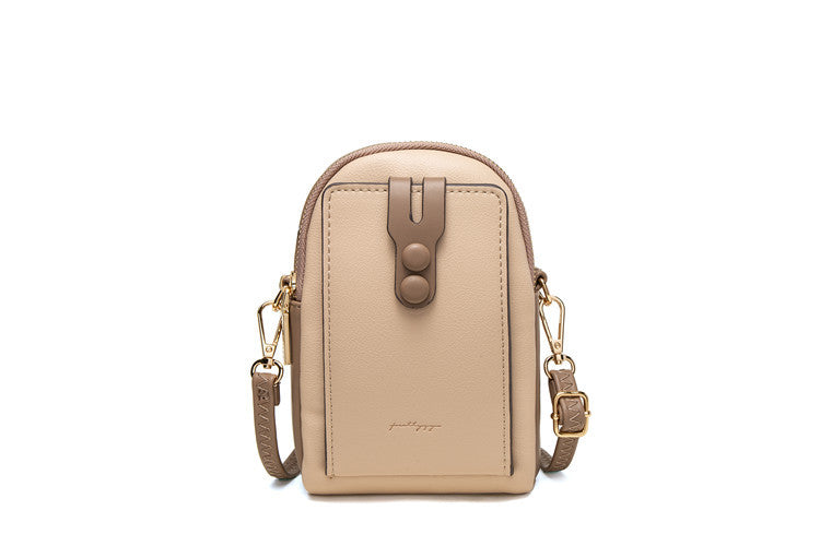 Small Vertical Zipper Mobile Phone Bag for Ladies