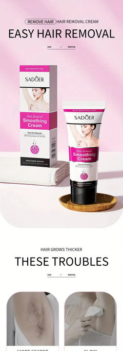 Painless Hair Removal Cream for Women - Sensitive Formula