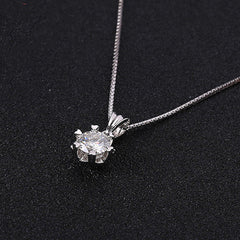 Minimalist Moissanite Necklace with Gold-Plated Chain