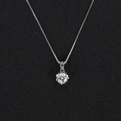 Minimalist Moissanite Necklace with Gold-Plated Chain