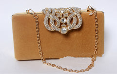 Rhinestone Crown Suede Bridal Bag for Ladies