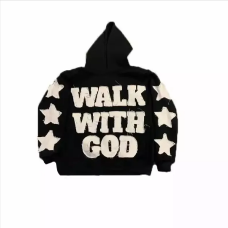 Hip-Hop Letter Embroidered Hoodie