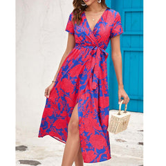 Printed Short Sleeved Dress in Beautiful Design