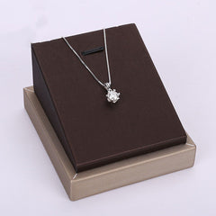 Minimalist Moissanite Necklace with Gold-Plated Chain