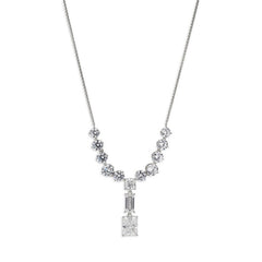 18K Gold-Plated Tassel Zircon Cuban Chain Necklace