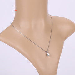 Minimalist Moissanite Necklace with Gold-Plated Chain