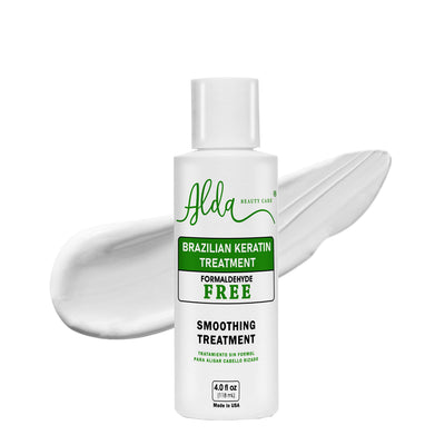 Alda Beauty Care Brazilian Keratin Hair Smoothing Treatment – Blowout Straightening System – Formaldehyde Free (4.0 fl oz)