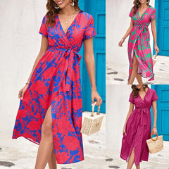 Printed Short Sleeved Dress in Beautiful Design