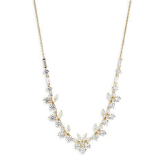 18K Gold-Plated Tassel Zircon Cuban Chain Necklace