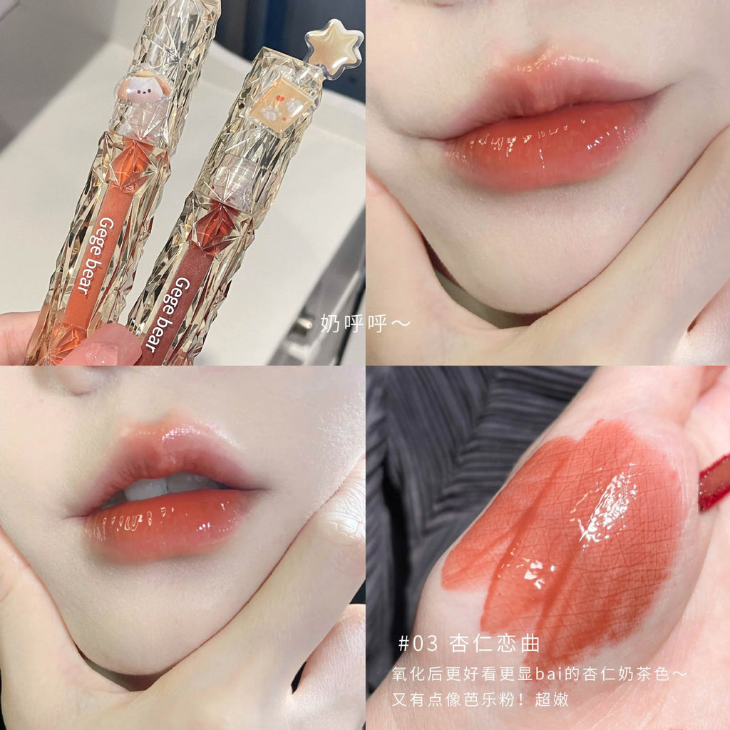 Gege Bear Diamond Mirror Lip Gloss for Moisture & Shine
