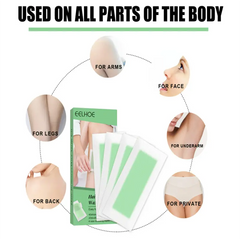 40 Waxed Hair Removal Strips for All Skin Types