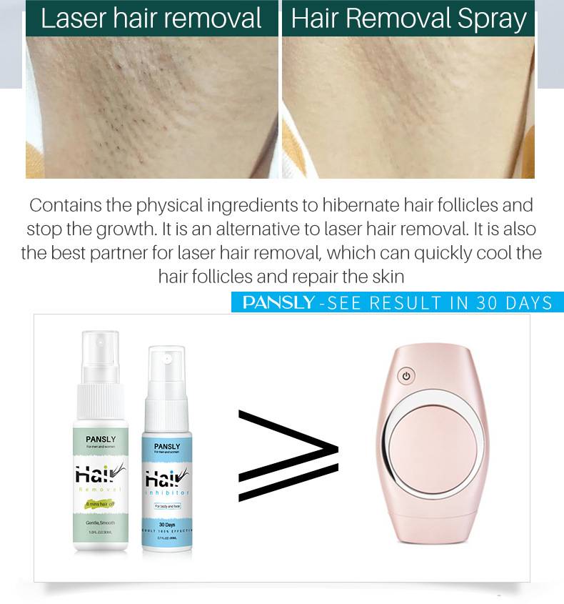 Painless Hair Removal Spray for Face, Arms, and Legs