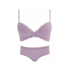 Seamless Push-Up Wireless Bra Set for Small Bust