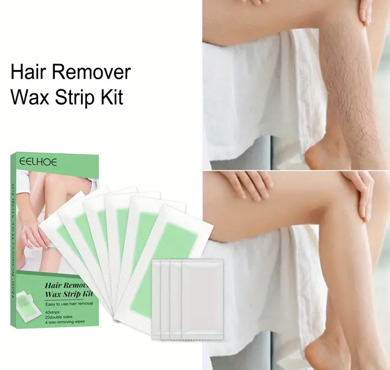 40 Waxed Hair Removal Strips for All Skin Types