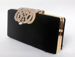 Rhinestone Crown Suede Bridal Bag for Ladies
