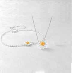 S925 Silver Daisy Flower Bracelet for Students