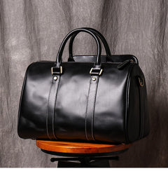 Handmade Leather Retro Travel Bag for Men and Women