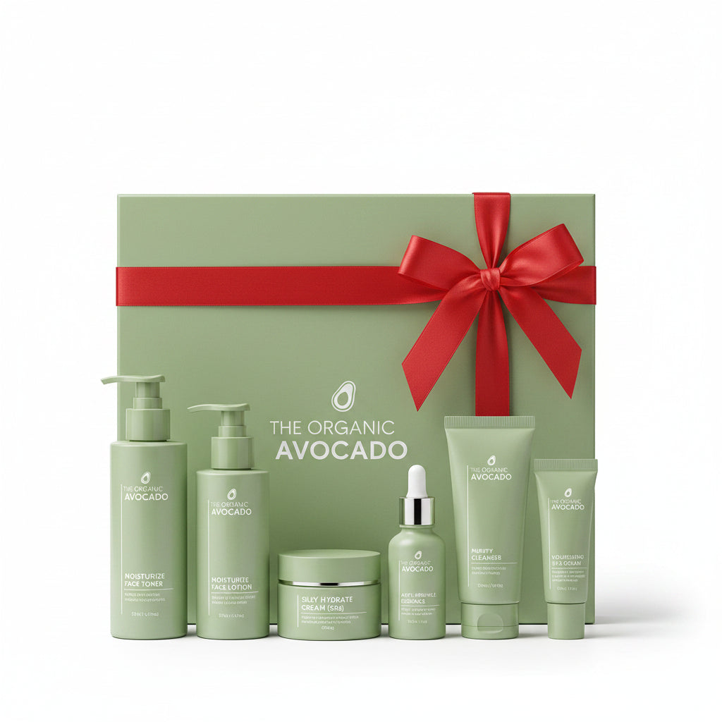 Avocado Skin Care Set Skincare Gifts Kits For Hydrating Skin Anti Aging Facial Kit For Women With Facial Cleanser Toner Face Serum Lotion Face Cream Eye Cream. (6 Pieces)