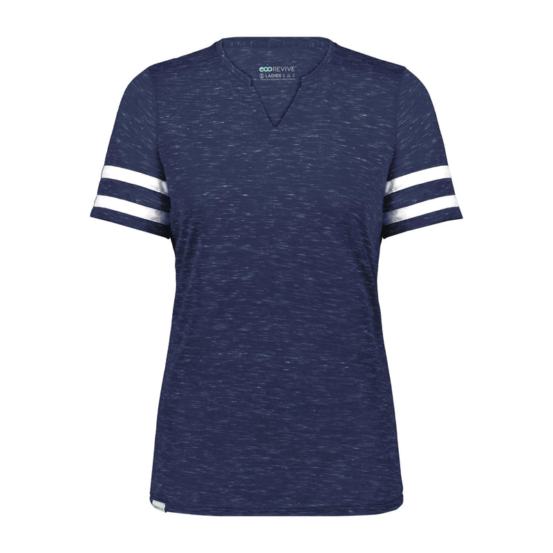 Holloway Womens Ladies Monterey Tee Navy Heather/White Small