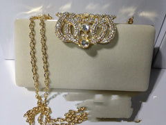 Rhinestone Crown Suede Bridal Bag for Ladies