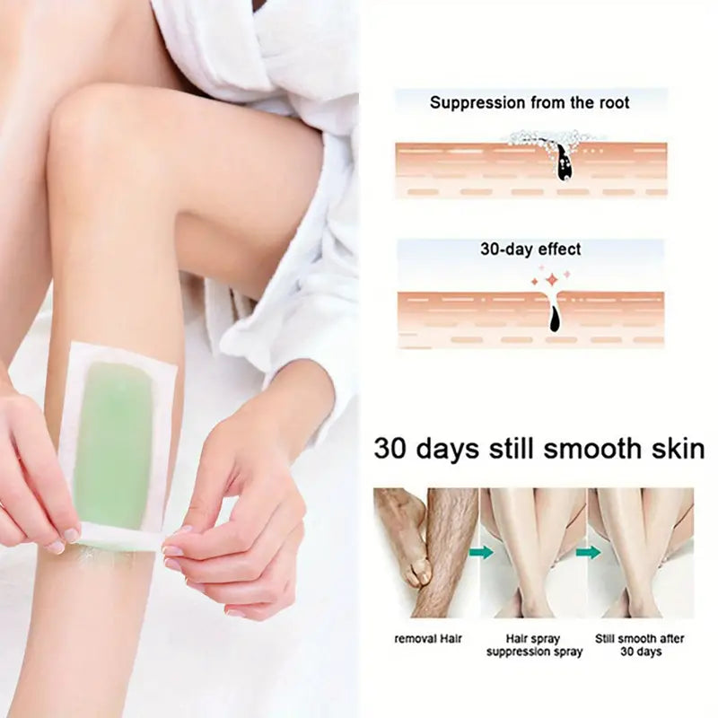 40 Waxed Hair Removal Strips for All Skin Types
