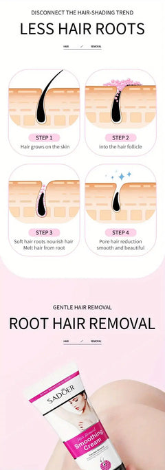 Painless Hair Removal Cream for Women - Sensitive Formula