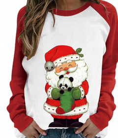 Casual Women's Long-sleeve Printed Pullover Sweater