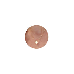 Txdvbls Gold Necklace for Women Dainty 14k Gold Plated Necklace with Cross Pendant Box Chain Gold Cross Necklace for Women