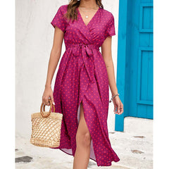 Printed Short Sleeved Dress in Beautiful Design