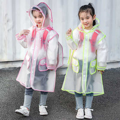 Kids Transparent Raincoat Poncho for Hiking