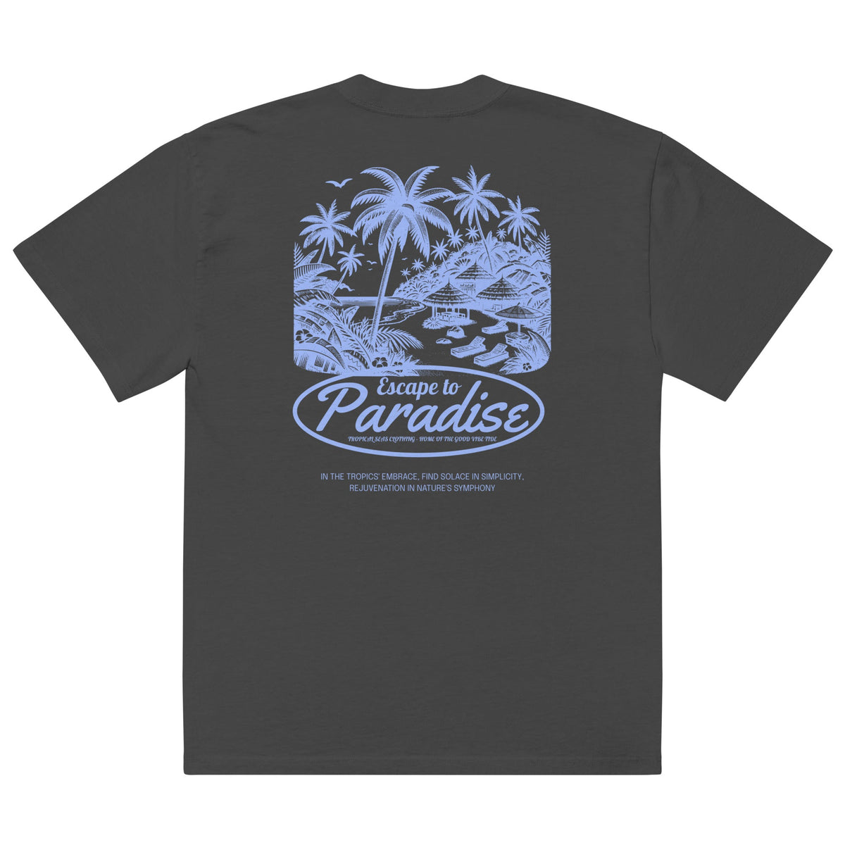 Oversized Escape to Paradise faded t-shirt